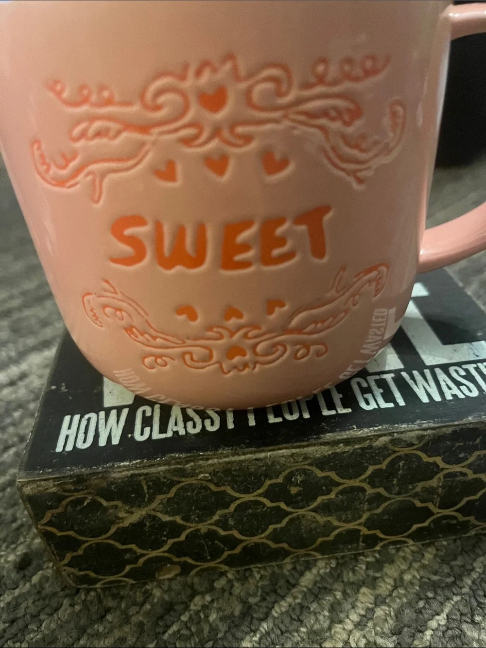 Sweet Pink Ceramic Opal House Stoneware Mug - Home Accents